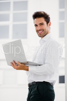 Businessman using a laptop