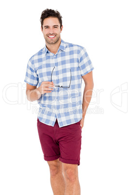 Portrait of a handsome man on white background