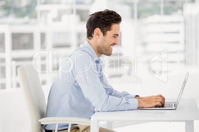 Businessman working on computer