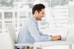 Businessman working on computer