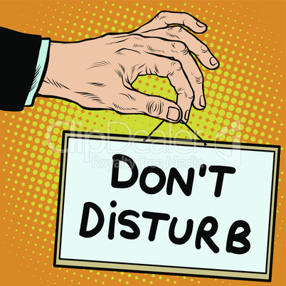 Hand sign do not disturb