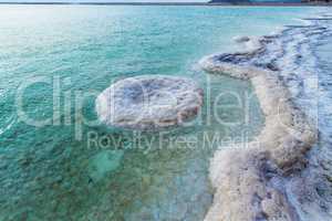 Beautiful coast of the Dead Sea .