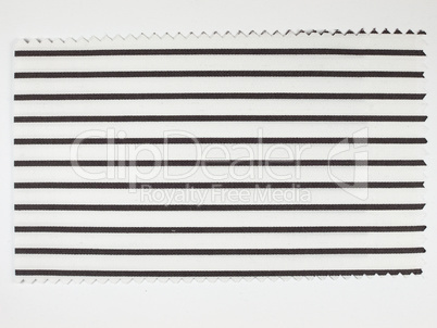 Black Striped fabric sample