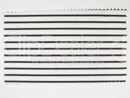 Black Striped fabric sample