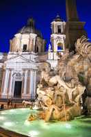 Fountain of the Four Rivers on Piazza Navona
