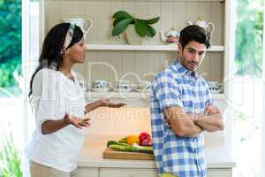 Young couple into an argument