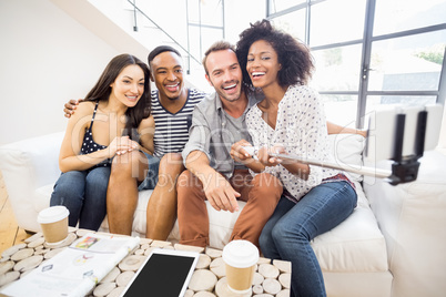 Friends posing for a selfie