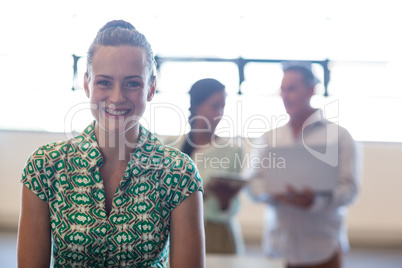 Young woman smiling at camera