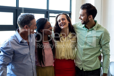 Team of colleagues posing together