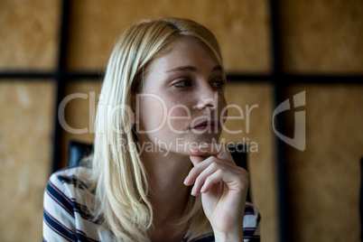 Thoughtful young woman