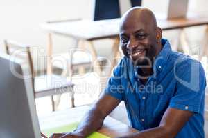 Man working on computer