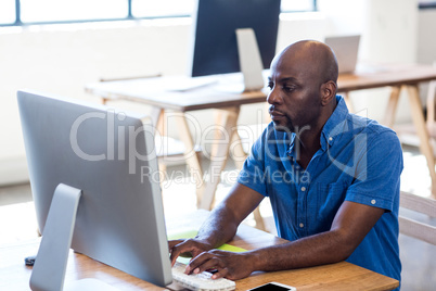 Man working on computer