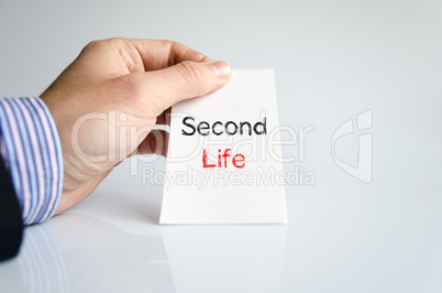 Second life text concept