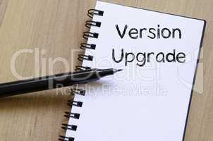 Version upgrade write on notebook