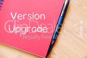 Version upgrade write on notebook