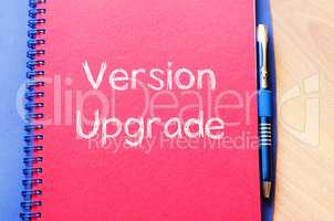 Version upgrade write on notebook