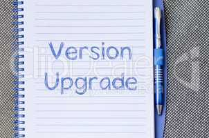 Version upgrade write on notebook