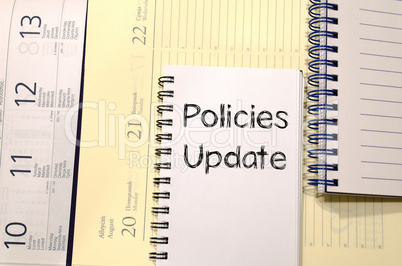 Policies update text concept