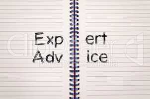 Expert advice text concept