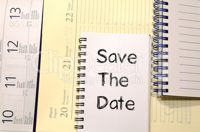 Save the date text concept