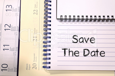 Save the date text concept