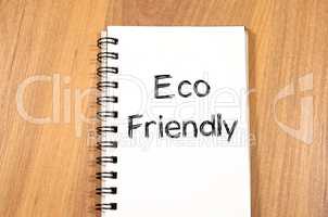Eco friendly text concept