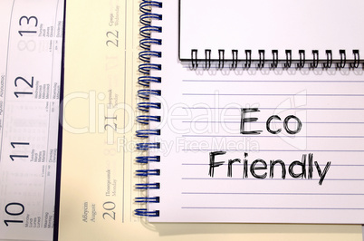 Eco friendly text concept