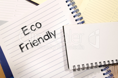 Eco friendly text concept