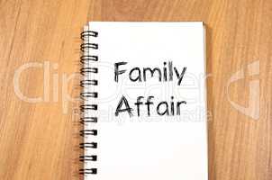 Family affair text concept