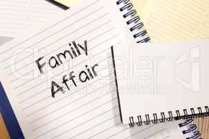 Family affair text concept