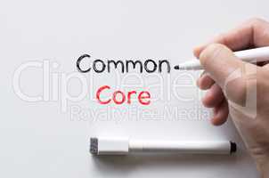 Common core written on whiteboard