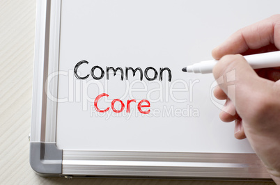 Common core written on whiteboard