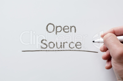 Open source written on whiteboard