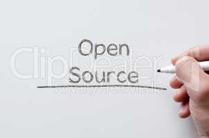 Open source written on whiteboard