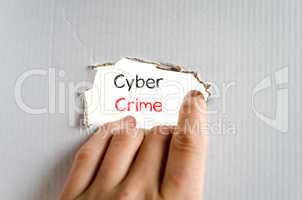 Cyber crime text concept