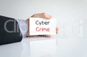 Cyber crime text concept