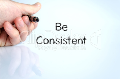 Be consistent text concept