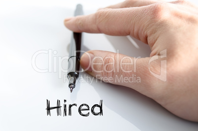 Hired text concept