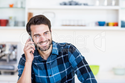 Man talking on mobile Man talking on mobile