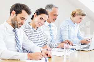 Business colleagues in a meeting