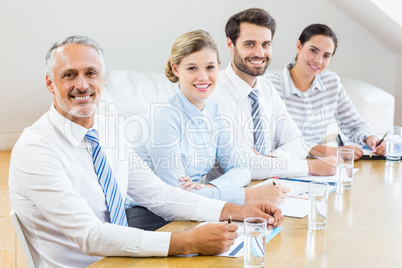 Business colleagues discussing in a meeting