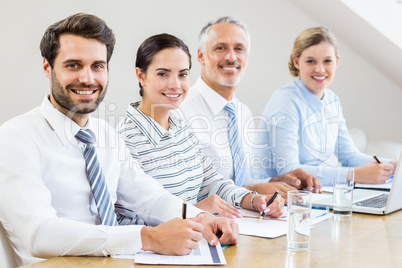 Business colleagues in a meeting