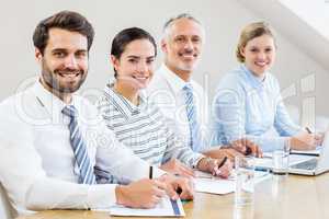 Business colleagues in a meeting