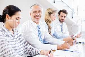 Business colleagues in a meeting