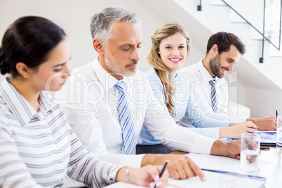 Business colleagues in a meeting