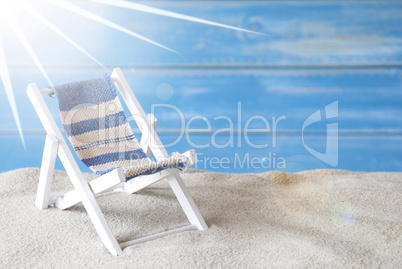 Sunny Summer Greeting Card With Deck Chair