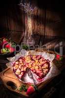 rhubarb chocolate tarte