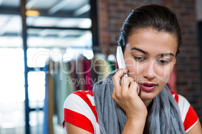 Woman talking on mobile phone