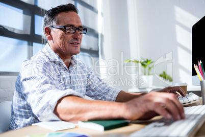 Man working on computer