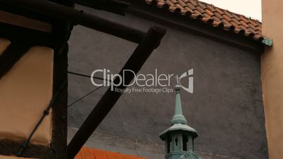 Close-up of Architectural Detail in the Golden Lane Prague